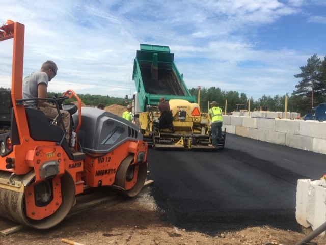 duluth minnesota aplus contractors working on road asphalt and construction